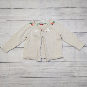 2T Hanna Andersson Embroidered Cardigan